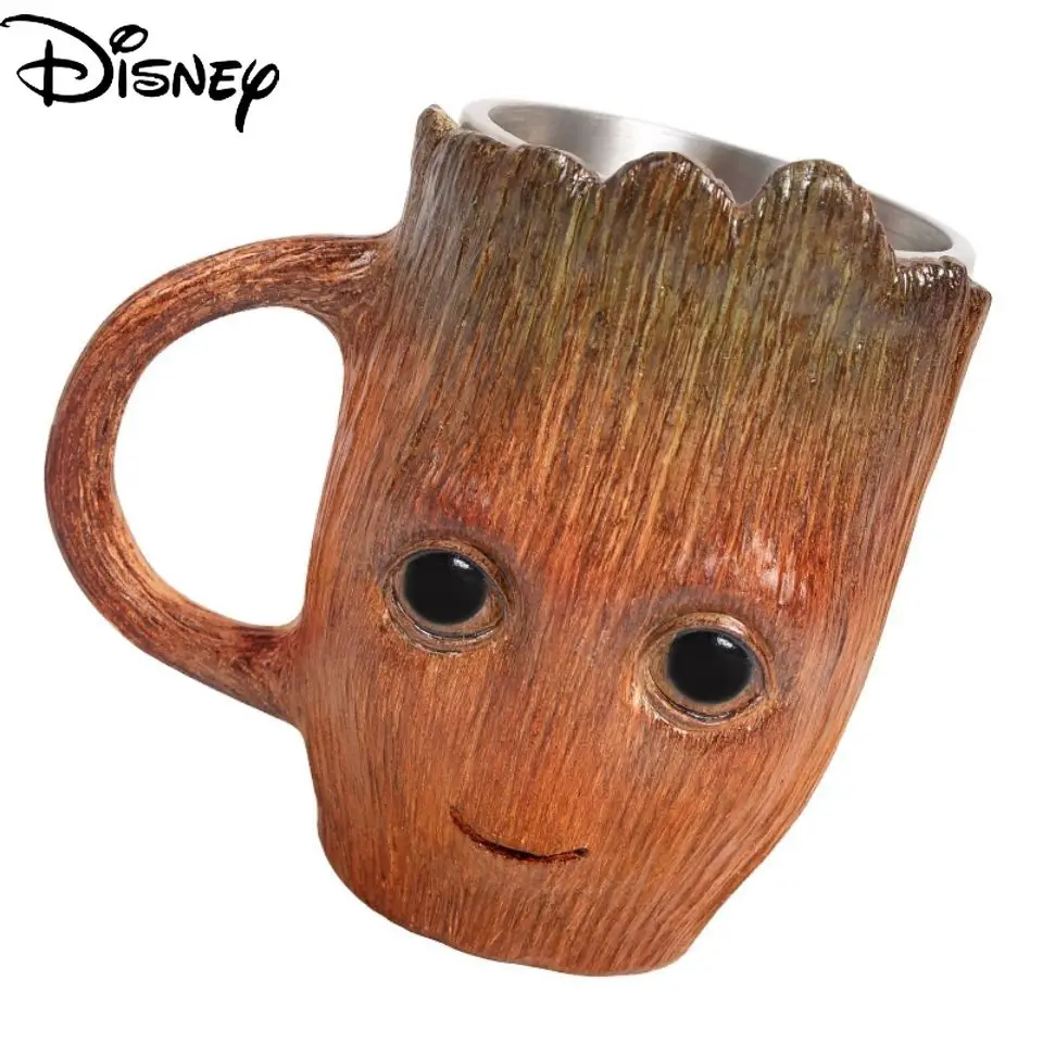 

Disney Cartoon Stainless Steel Cute Cute Little Tree Man Ceramic Mug Simple Large Capacity Mug Breakfast Cup Coffee Cup