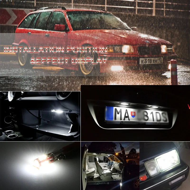 Светодиодный автомобилей Canbus без ошибок парковочный Габаритные огни BAX9S H6W для