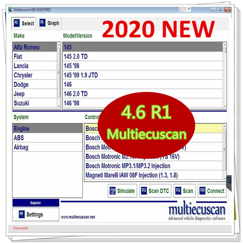 2021 Новый MultiEcuScan v4.7 R3 или 4 6 R1 полностью зарегистрированный бесплатный генератор