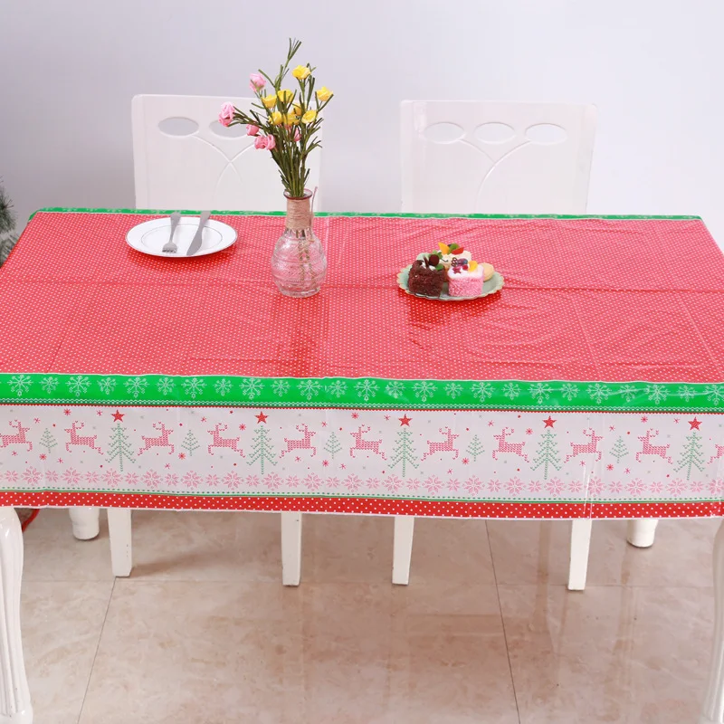 

Red Rectangular Table Cover Kitchen Dining Table Decoration Dustproof Table Cover 120x180cm Christmas Tablecloth For Party Decor