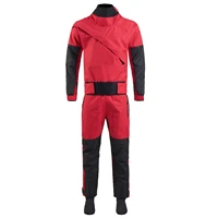 womens kayaking drysuit latex cuff and splash collar three layer waterproof material in cold day dw28