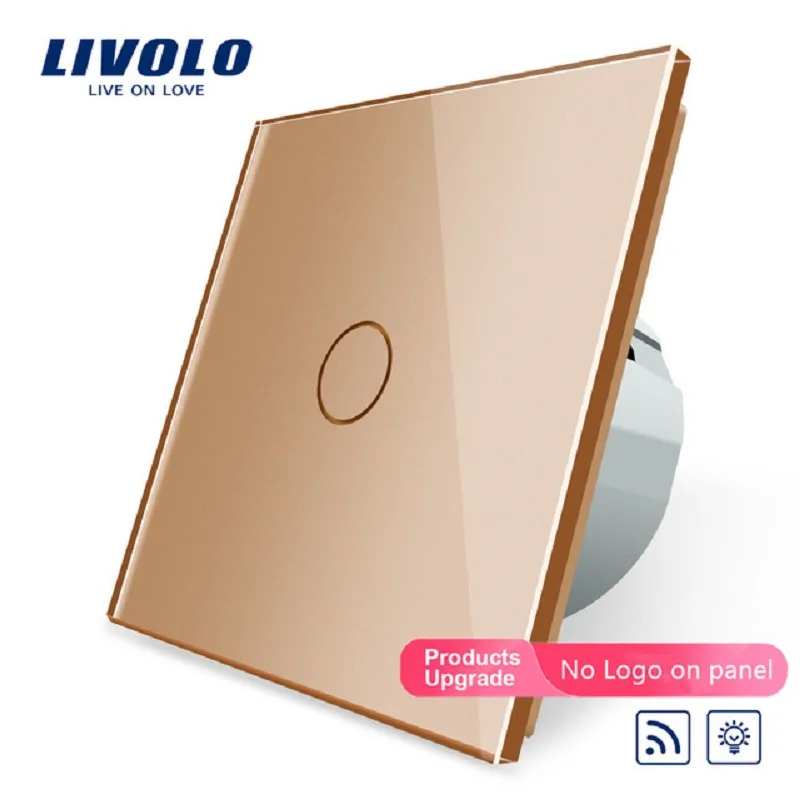 Livolo/Стандартный переключатель VL C701DR 15 серый Стекло Панель переменный ток 220 ~ 250 В