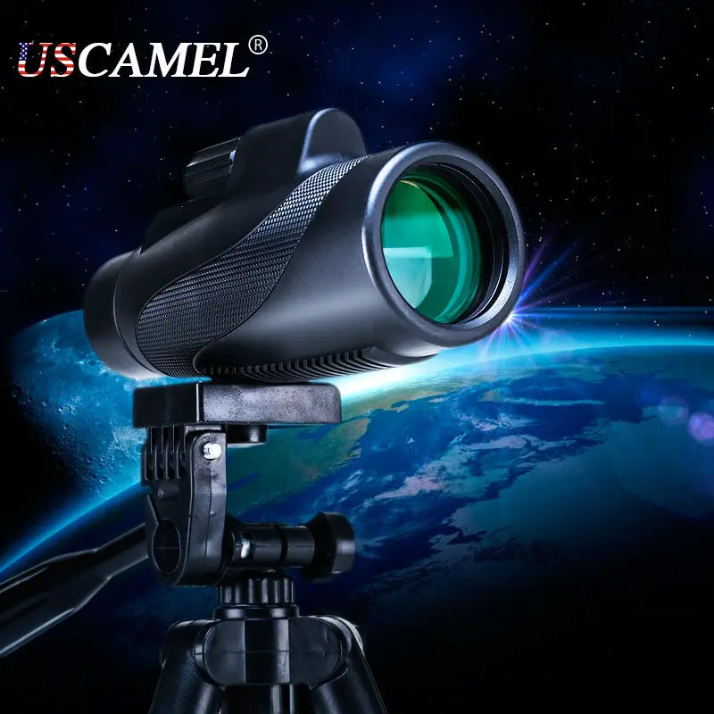 USCAMEL 8x42 10x42 HD охотничий Монокуляр оптика BAK4 камера ночного видения