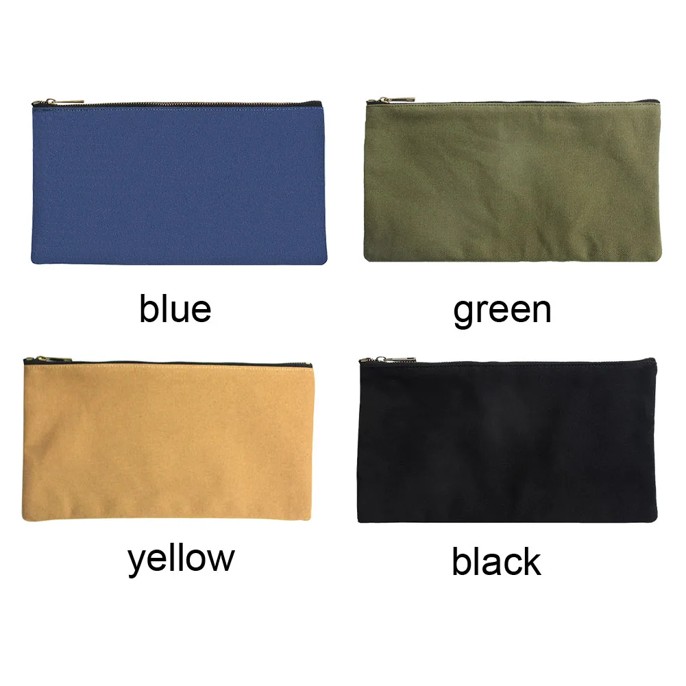 

4pcs Garden Organizer Lightweight Outdoor Small Things Multipurpose Heavy Duty Zipper Tool Bag Canvas Pouch Gift Single Layer