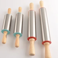 stainless steel roller rolling kitchen cookie pastry pasta pizza bakery dough roller cooking baking tool dropship