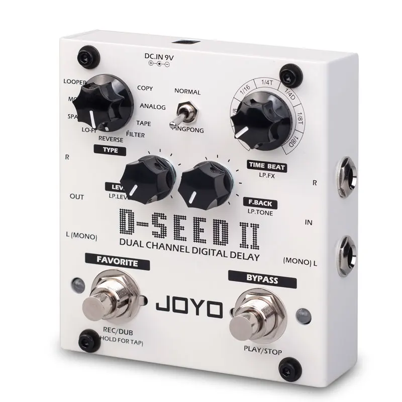joyo d seed ii digital delay pedal für elektrische gitarre boden multi looper verzögerung gitarre effekt pedal gitarre bass zubehör f