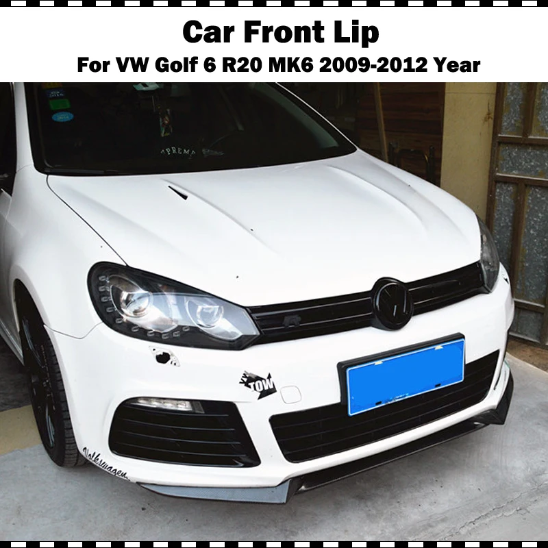 OSIR Стиль углеродного волокна переднего бампера губы для VW Golf 6 VI MK6 R20 бампер 2009 ~ 2012