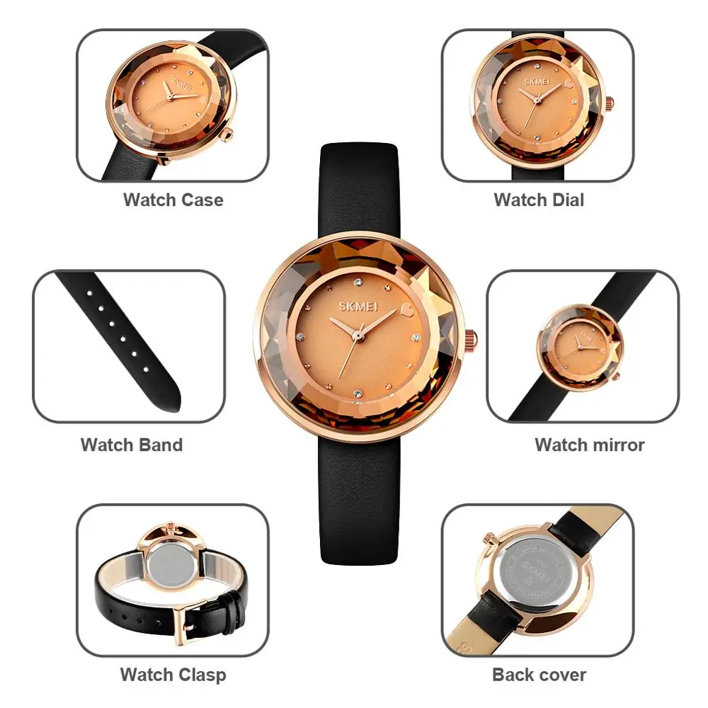 Женские кварцевые наручные часы SKMEI модные дизайнерские в стиле Geneva лучший