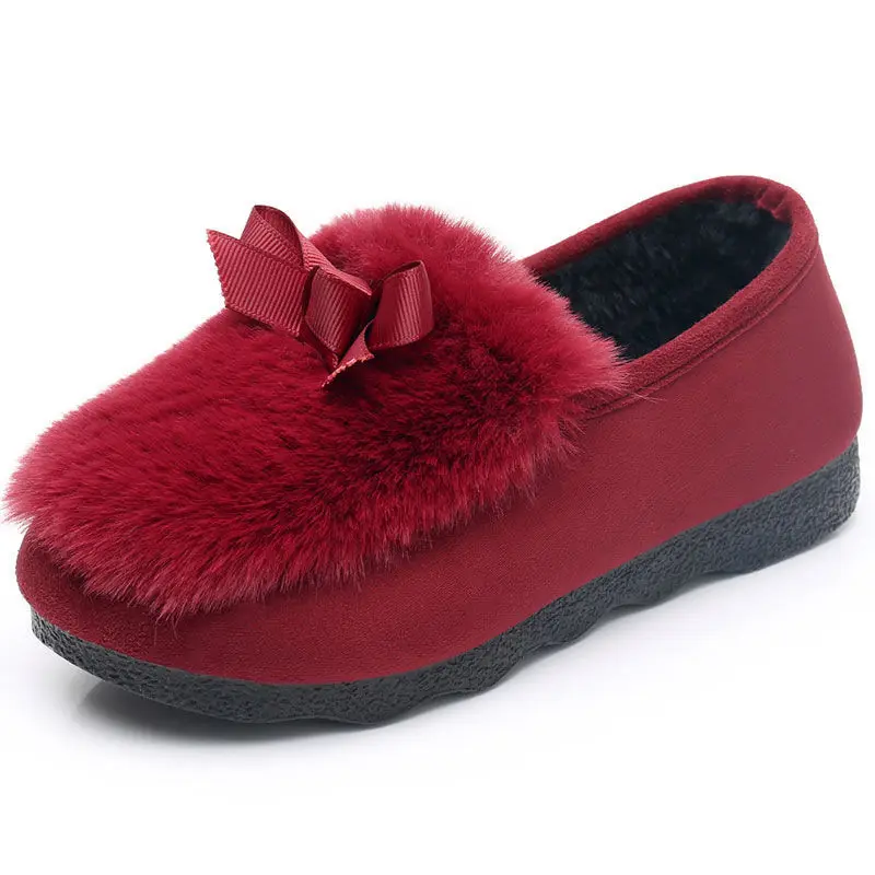

Winter Old Beijing Cloth Shoes Thick Soled Soft Soled Doudou Shoes Plush Warm