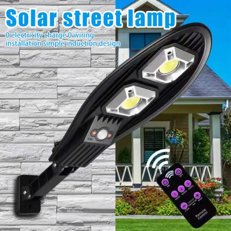 

Solar Street Lights Outdoor Remote Control Solar LED Lamps Waterproof Body Sensor Garden Patio Path Yard Security Lighting Lamps