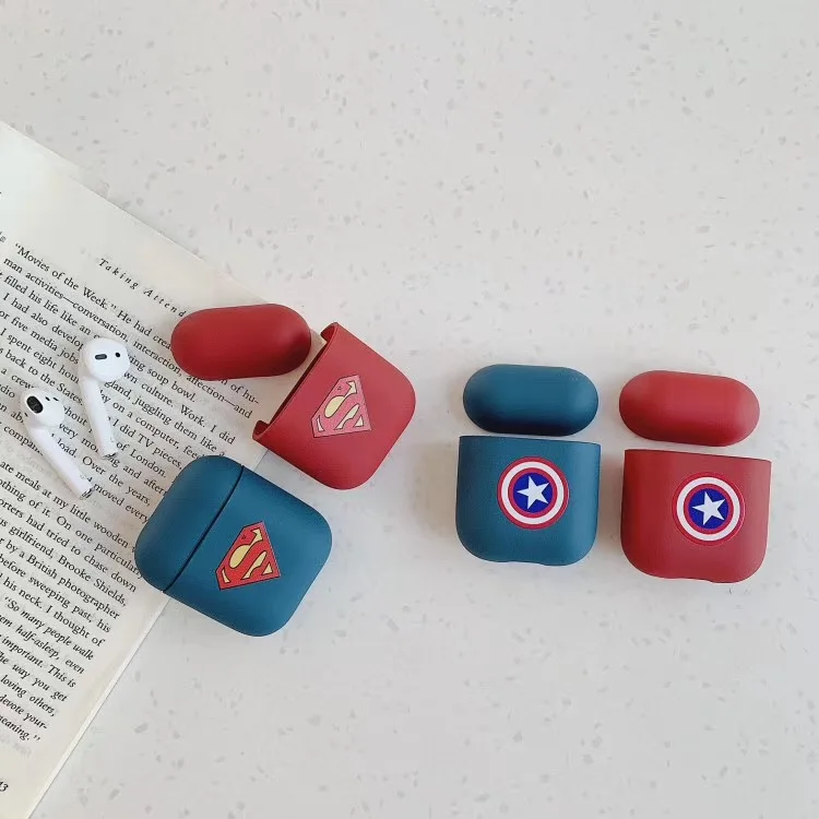 Marvel Мстители мягкий силиконовый беспроводной Bluetooth чехол для наушников Apple AirPods