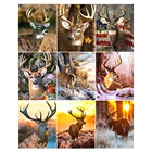 Алмазная 5D картина LZAIQIZG сделай сам, полноразмернаякруглая вышивка с оленем и лосями, распродажа картин с животными, декор ручной работы для дома