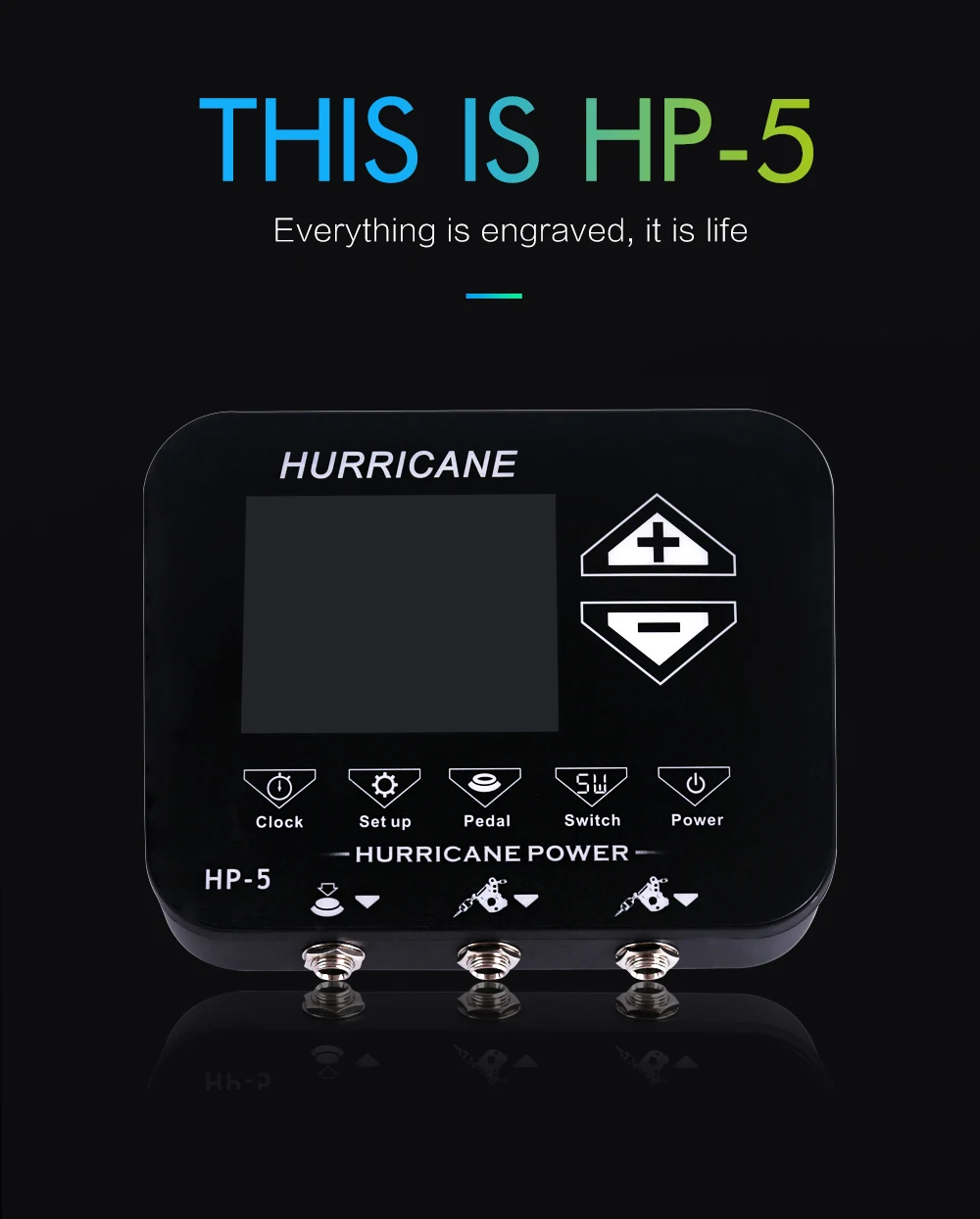Hurricane Fifth generation tattoo power color tattoo machine HP-5 digital LCD makeup dual power tattoo supplies set