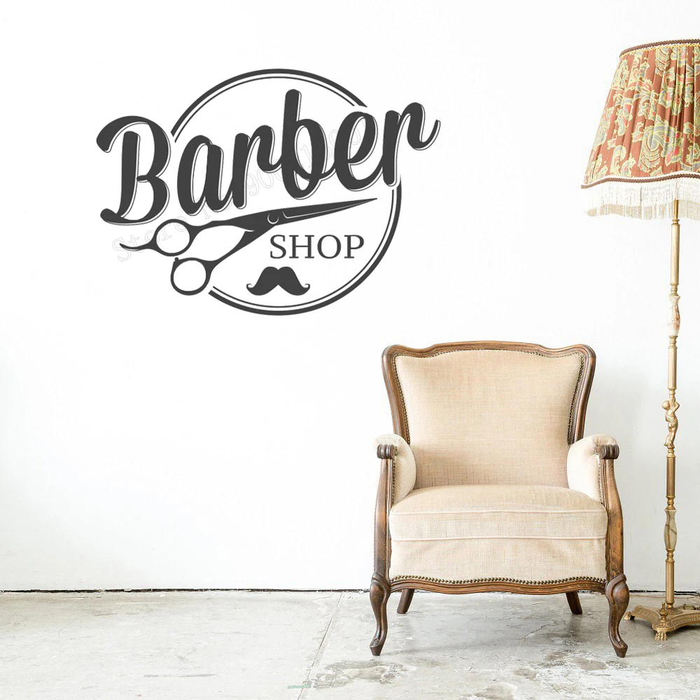 

Art Home Sticker Barber Shop Room Decoration Beauty Salon Poster Removeable Sticker Art Decor Women Girls Custom Decel LY32