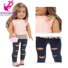 Комплект одежды для куклы 43 см, штаны, 18-дюймовая рубашка для куклы, брюки для маленьких девочек, новогодний подарок, игрушка, одежда