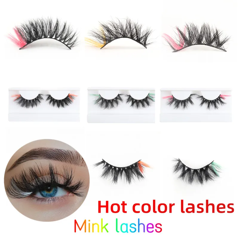 

Цветные ресницы норковые 3D накладные ресницы натуральные длинные 25 мм цветные ресницы ed ресницы набор для макияжа для вечеринки цветные на...