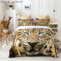 3d leopard printing duvet cover fashion bedclothes 3d animal bedding set 23piece usaueu bed linen sheet for children boys