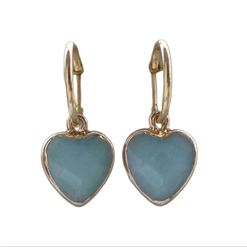 

MTC · STAR Z10951 16 мм синие граненые сердца Аквамарин висячие серьги