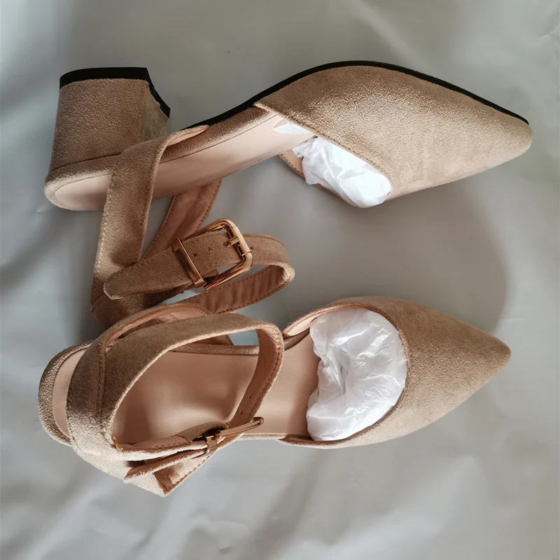 2020 летние сандалии гладиаторы Женские модные замшевые с закрытым острым носком