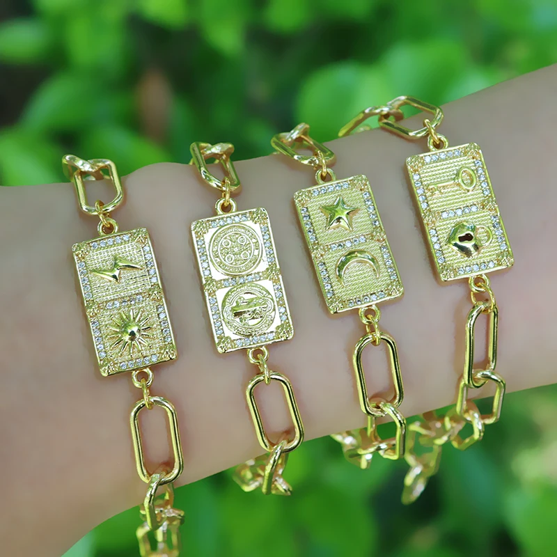 Браслет мужской, квадратный, с геометрическим узором, ювелирные изделия