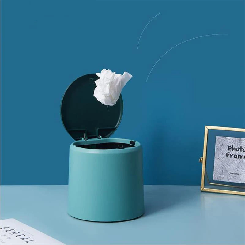 Мусорная корзина настольная для кухни ванной комнаты двухслойная мусорная