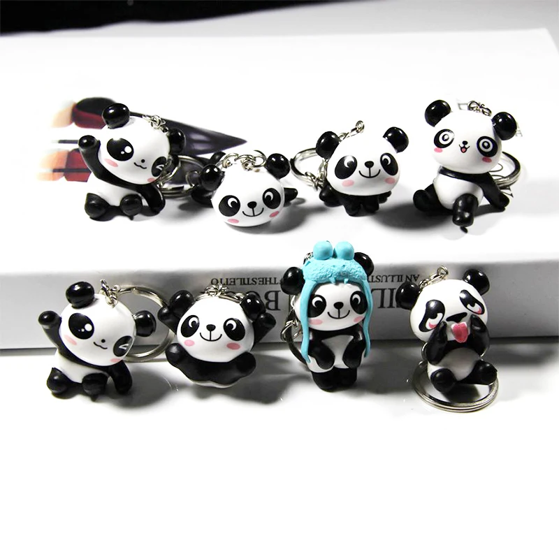 Cartoon Cute Panda Keychain Doll Key Ring Gift For Women Girls Bag Pendant Figure Charms Key Chains Jewelry Gift Key Chains Aliexpress