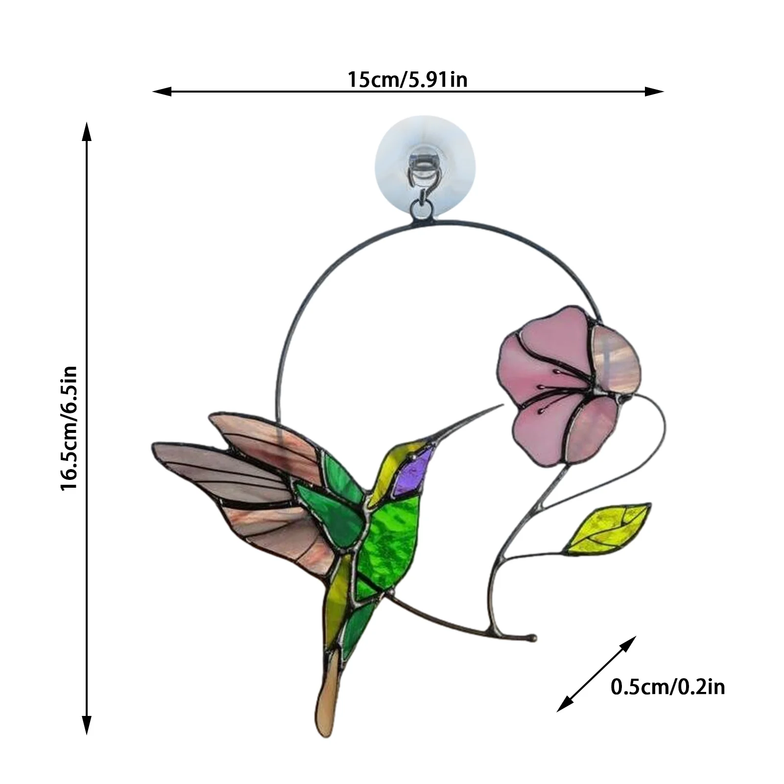 

Multicolor Birds Hanging Decor Pendant for Stained Glass Window