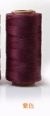 purple 260 метров 1 мм 150D воск нить хлопок шнур ремень кожа ручной работы швейная нить для ручной работы - Цвет: purple