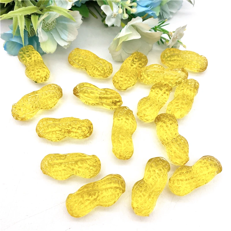 

1PC Beautiful Yellow Glass Crystal Stone Peanut Shaped Specimens Crystal Collection Home Decor Holiday Gift