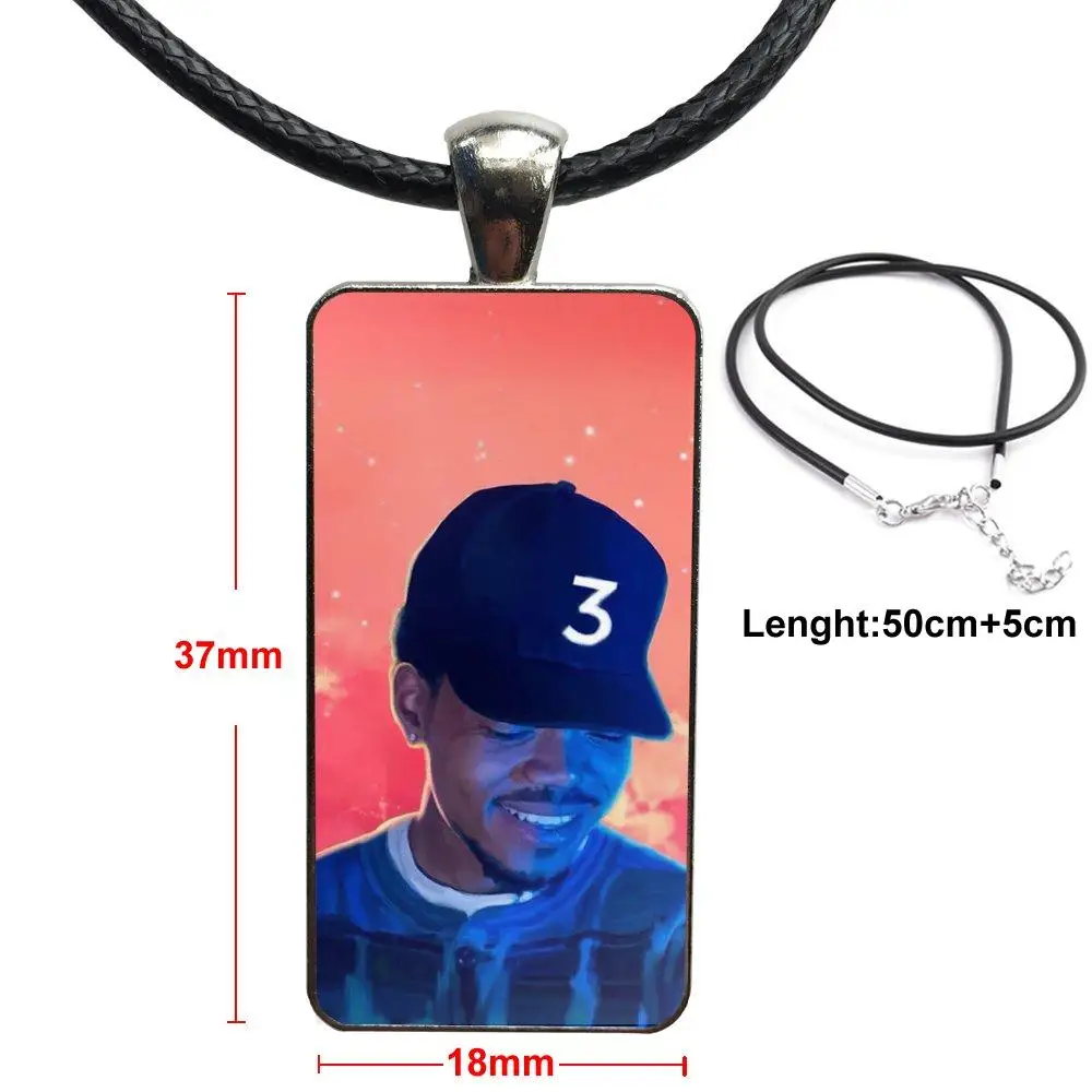 

Chance The Rapper Chance Soft For Women Children Fashion Glass Cabochon Pendant Rectangle Necklace Choker Necklace Jewelry