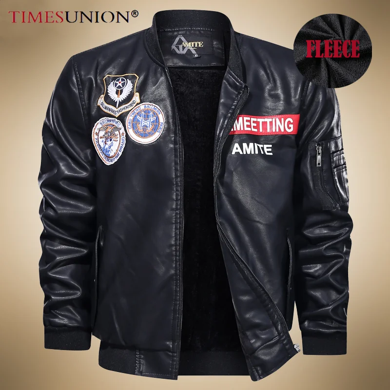 Мужская куртка из искусственной кожи 2020 мотоциклетные мужские куртки на молнии