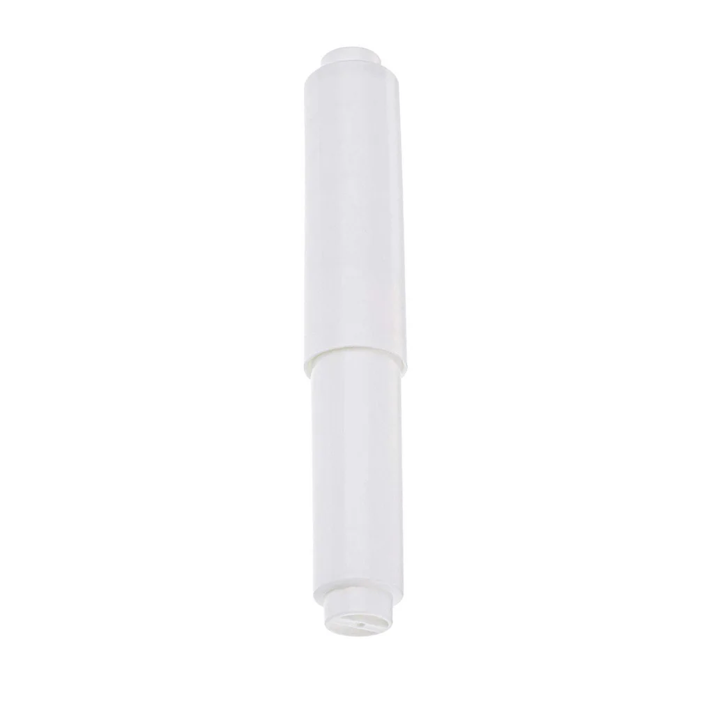 

White Plastic Replacement Toilet Paper Holder Reel Plug-In Reel Spring Roll Paper Rod Spring Retractable Shaft Bathroom Supplies