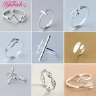 ДНК штаны с двумя параллельными полосками стрелка узел Крест волна кольца для Для женщин Регулируемый стекируемые с накатанной головкой разомкнутые кольца летние украшения для отдыха