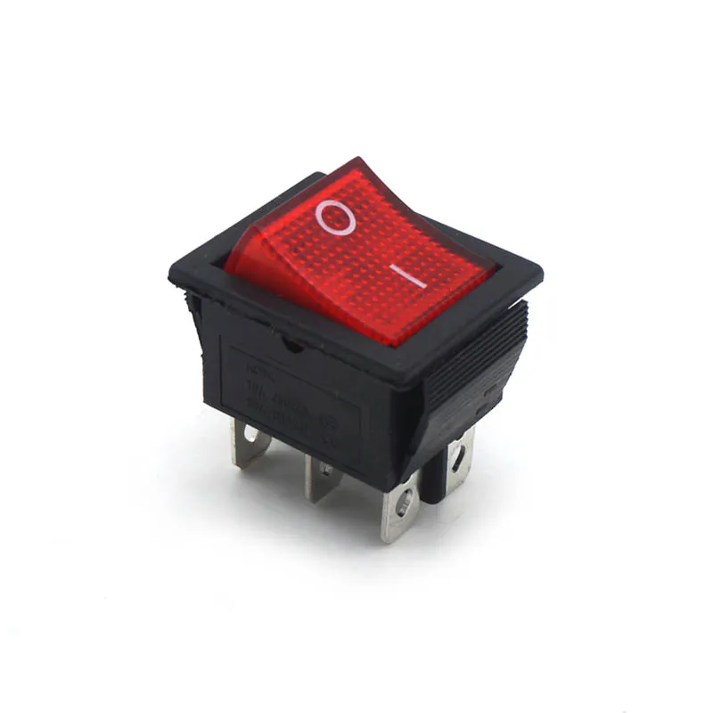 10 шт. блокирующий клавишный выключатель питания I/O 6 контактов с светильник кой 16