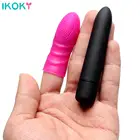 IKOKY длинный вибратор-Пуля для стимуляции вагины, точки G, Пальчиковый вибратор, Стимулятор клитора