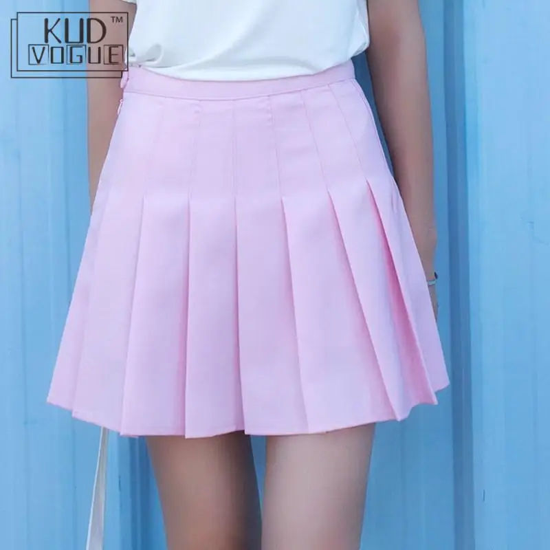 Юбка женская плиссированная с завышенной талией модная Милая джинсовая мини