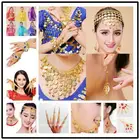 Колье с имитацией рубина для индийского танца живота, ожерелье Avalokitesvara, серьги-кольца для египетского танца, ювелирные украшения для тела