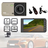 4 inch dvr car camera dual lens lcd 1080p hd 170 degree wide angle driving recorder dash cam car dvr camera support reversing