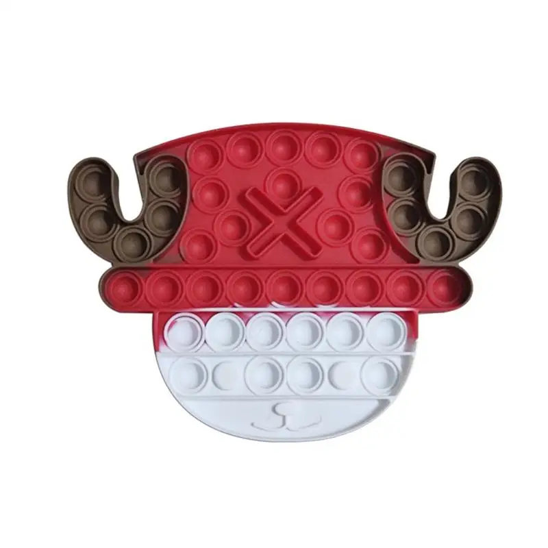 

Push Bubble Santa Snowman Deer Head Sensory Toy Autism Special Needs Stress Reliever Silicone Decompression Toy for Kids