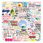 Мотивационные Стикеры, фразы, цитаты, предложение, водонепроницаемая наклейка для ноутбука, телефона, скейтборда, офиса, кабинета, граффити, 103050 шт.