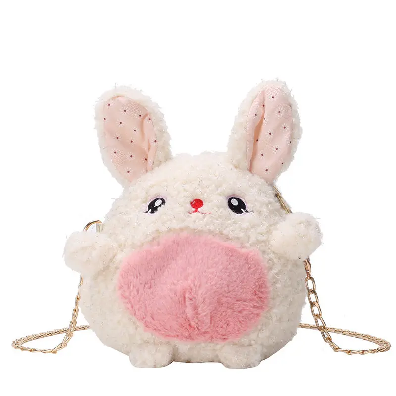 

Новые 3D Плюшевые Мультяшные женские сумки через плечо, женские сумки-тоуты, сумки на плечо с животными, кроликами для девочек, кошельки для м...