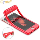 Cyato роскошный ТПУ силиконовый гибкий мягкий 360 полный корпус защитный чехол для iPhone X 10 5 5S SE 6S 7 8 Plus чехол для задней панели телефона