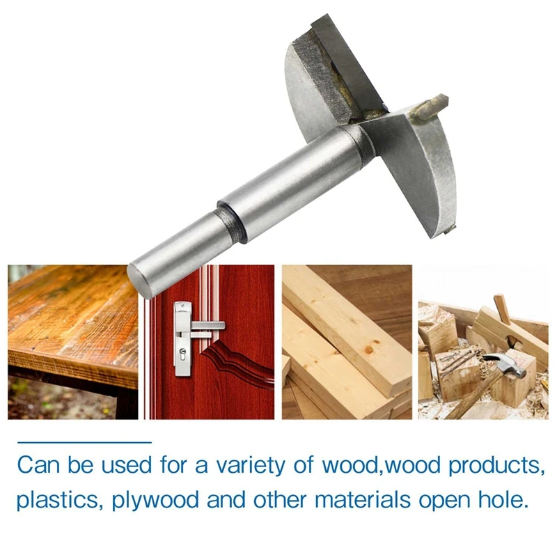 5-piece set Fraeser milling cutter Pot drill with center point wood bit carbide 35/40/45/50/60 mm diameter knothole | Инструменты