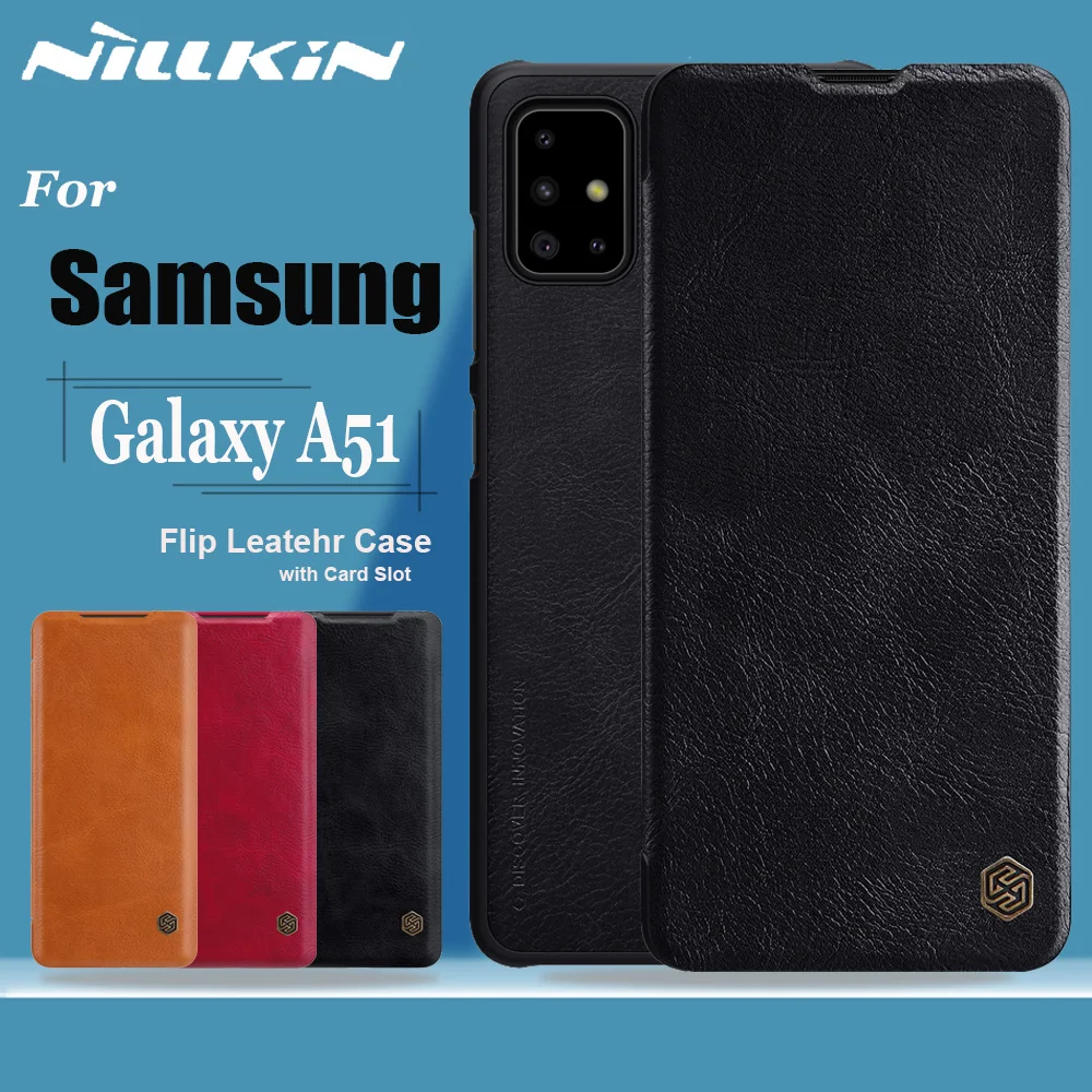Чехол Nillkin для Samsung Galaxy A51 мягкий чехол из натуральной искусственной кожи кошелек