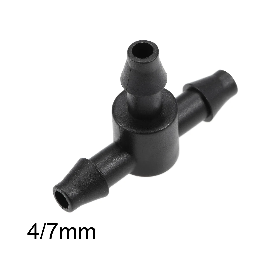 

uxcell 60pcs 3 Way 4/7mm Hose Fitting Plastic Barb Drip Tee Pipe Connector Black for Garden Agricultural Irrigation System