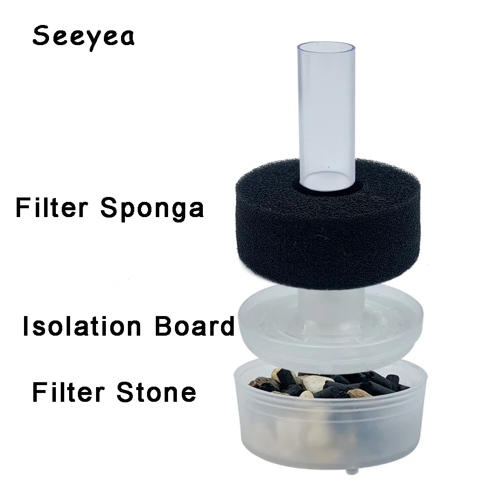 Мини-губка для воздушного фильтра аквариума воздушный насос 4 типа фильтр воды