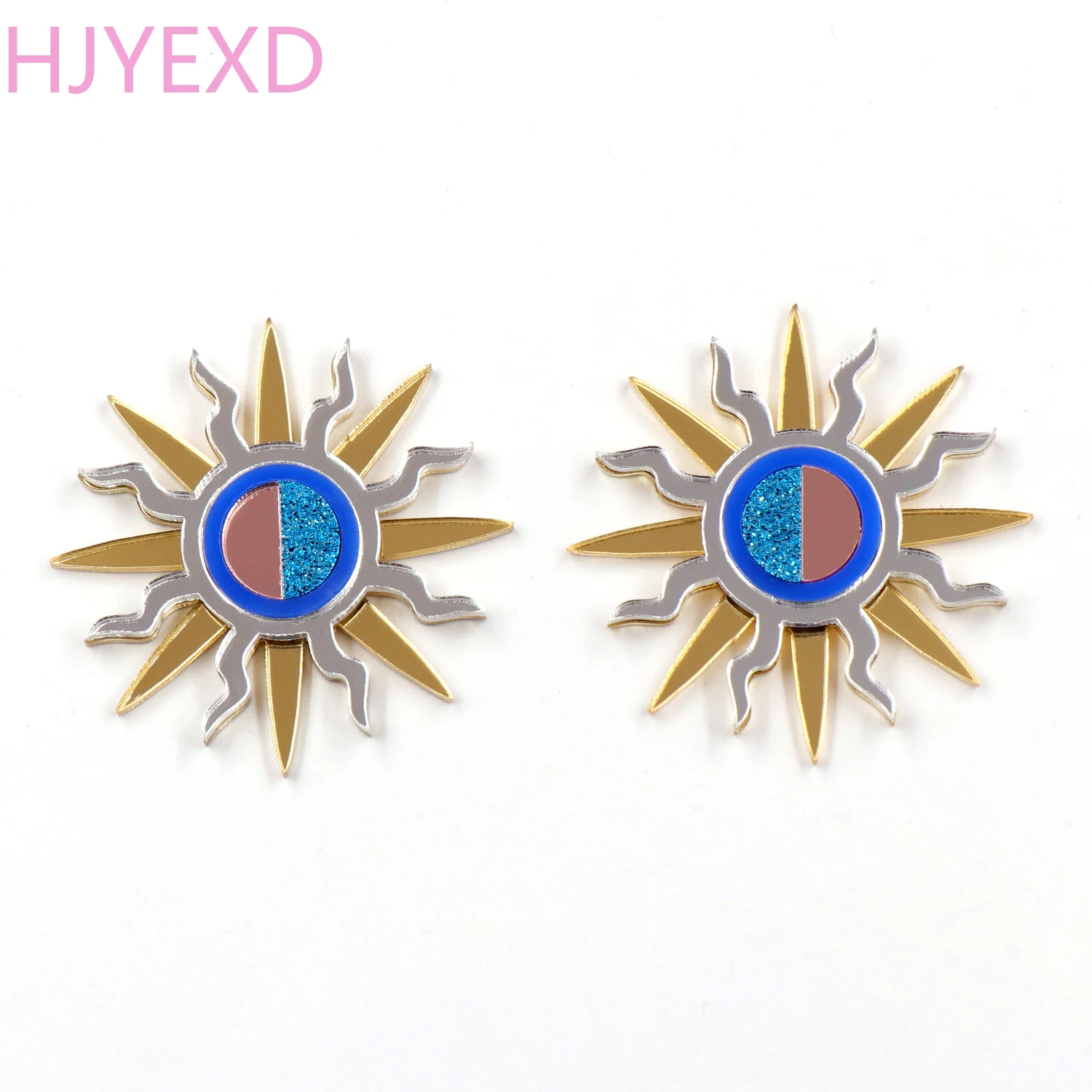 

Подсолнухи для сережек, зеркальные акриловые украшения, 1 пара