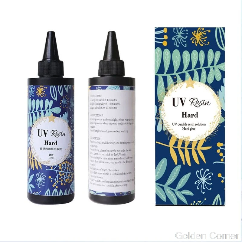 Жесткий тип УФ смоляный клей кристально чистый Ультрафиолетовый отверждающий