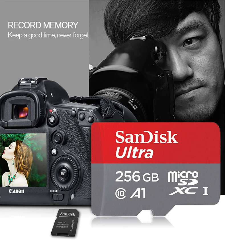 Оригинальная карта Micro SD SanDisk 16 ГБ 32 ГБ 64 ГБ 128 Гб карта памяти Макс 98 Мб/с C10 U1 A1 флэш-карта памяти Micro SD для телефона компьютера