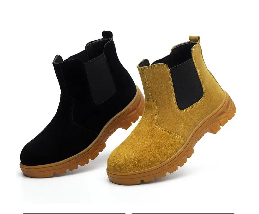 Ботинки мужские рабочие со стальным носком нескользящая обувь